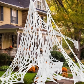 1000ft Halloween Giant Spider Web Decoration,Cut Your Own Stretchy Spider Netting Eerie Decorations Wicked Figures