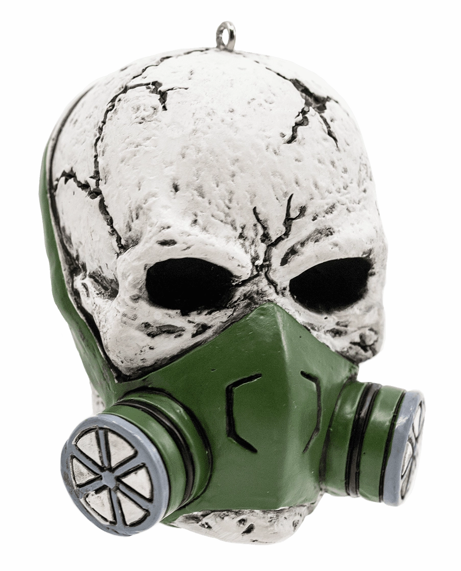 Ghoulish Masks Wicked Supplies Biohazard Skull Horrornament