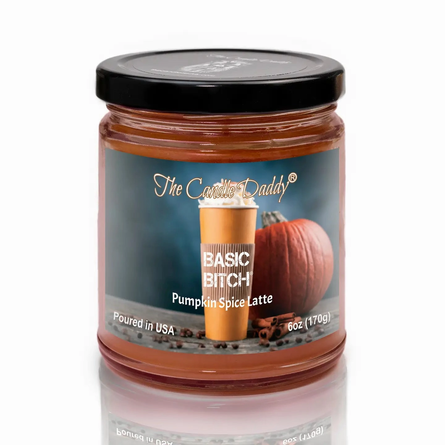 Funny Fall Halloween-Basic Bitch- Pumpkin Spice Latte Candle Fantastic Treats