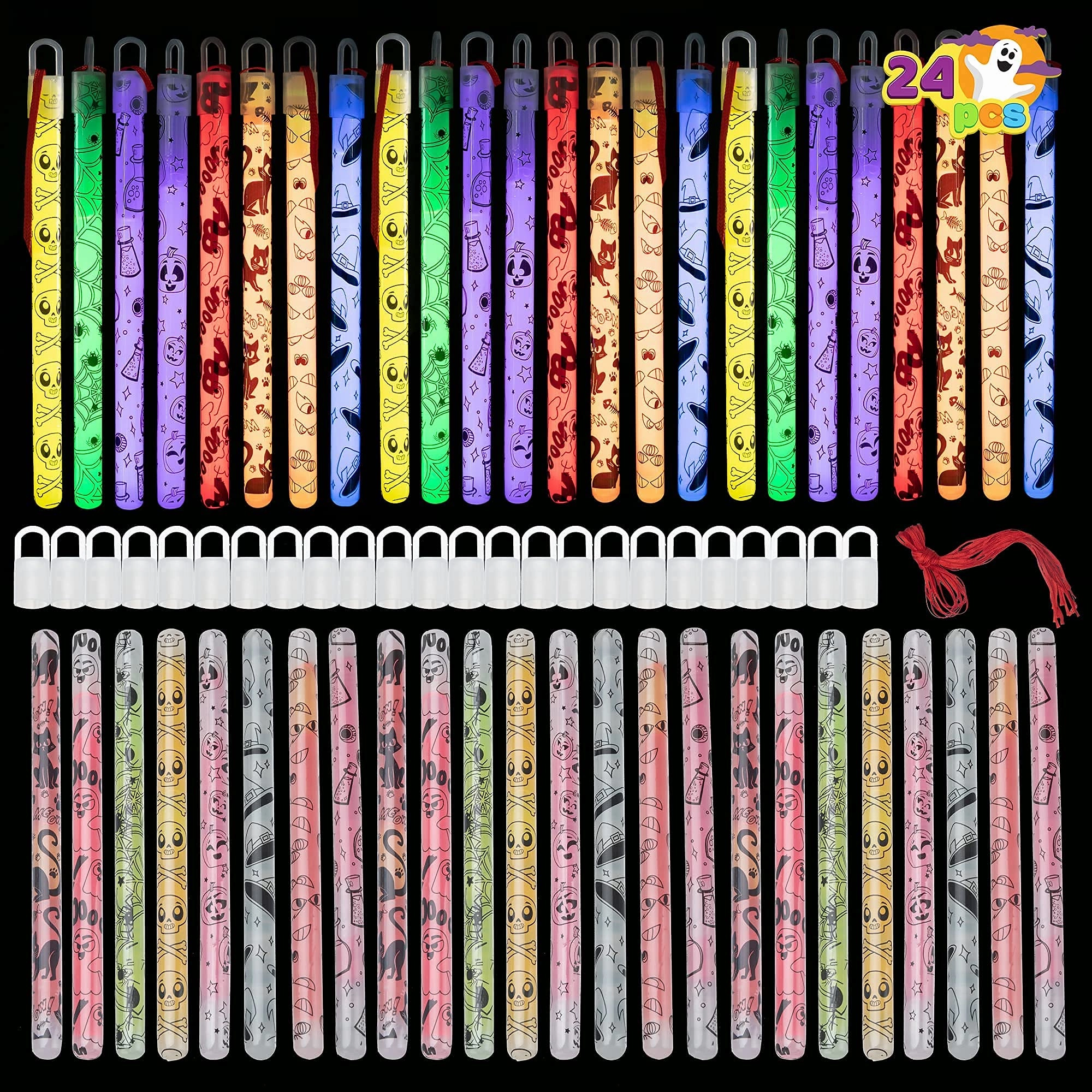 Hanging Wands Glowsticks, 24 Pcs Charming Decorations Haunted Ornaments