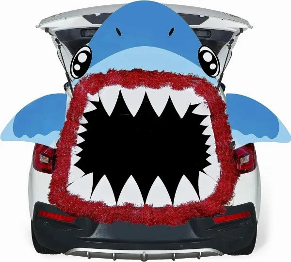 Charming Props Eerie Ornaments Shark Halloween Trunk or Treat Decor Kit