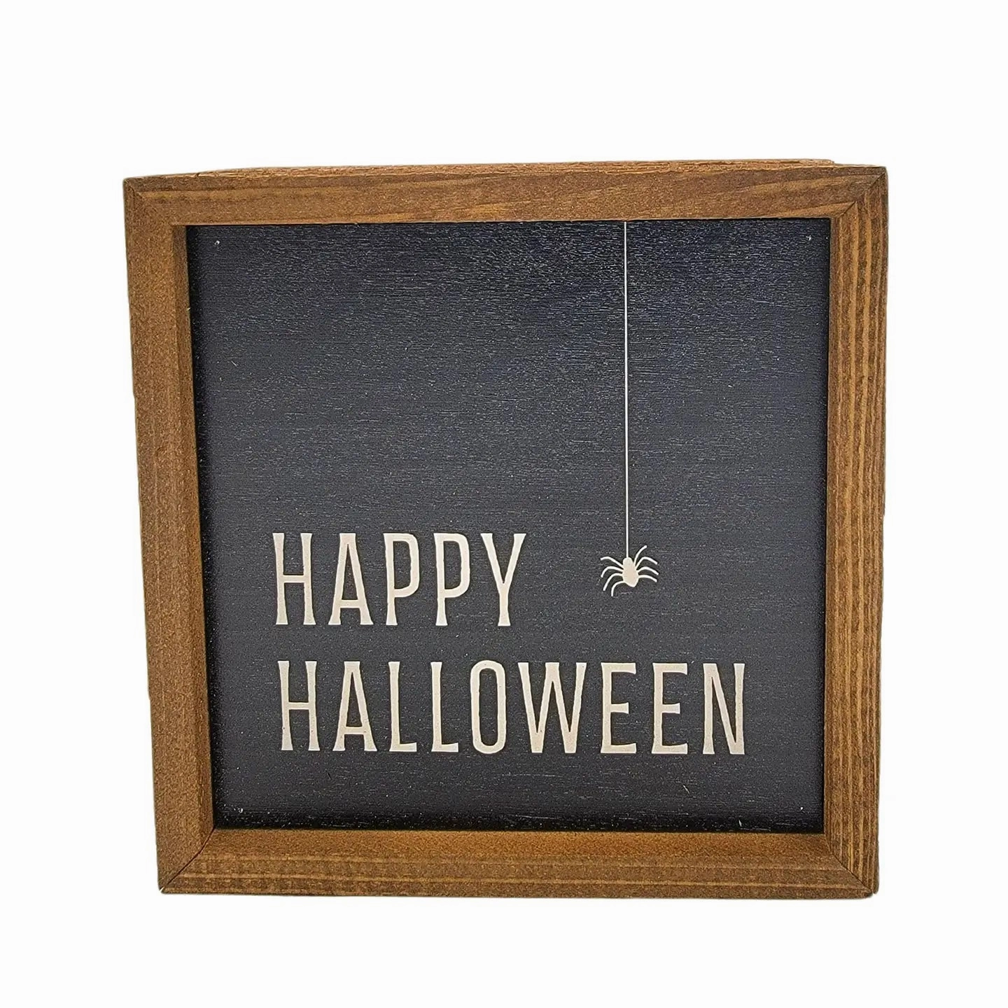6x6 Happy Halloween Spider - Fall Decor - Halloween Sign Whimsical Decor