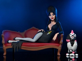 Elvira, Mistress of the Dark Toony Terrors Elvira on Couch Ghoulish Props Mystical Decorations