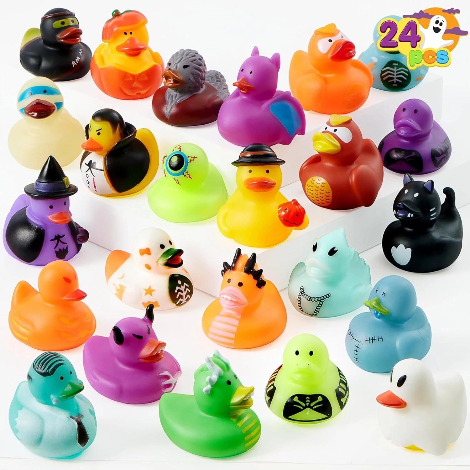 Frightening Decorations 24Pcs Halloween Floating Rubber Ducks