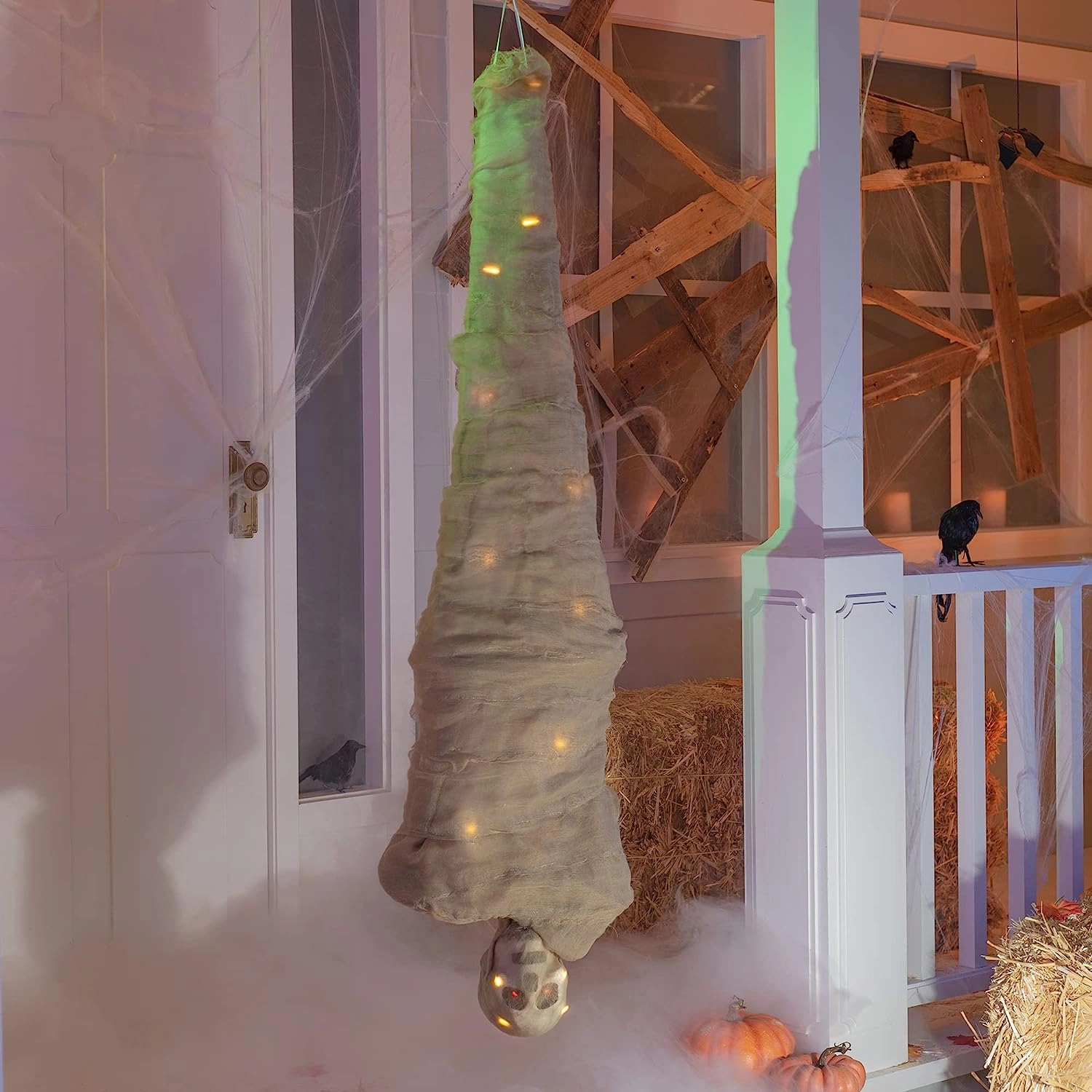 65in Halloween Animated Hanging Cocoon Decoration Creepy Treats Creepy Decorations