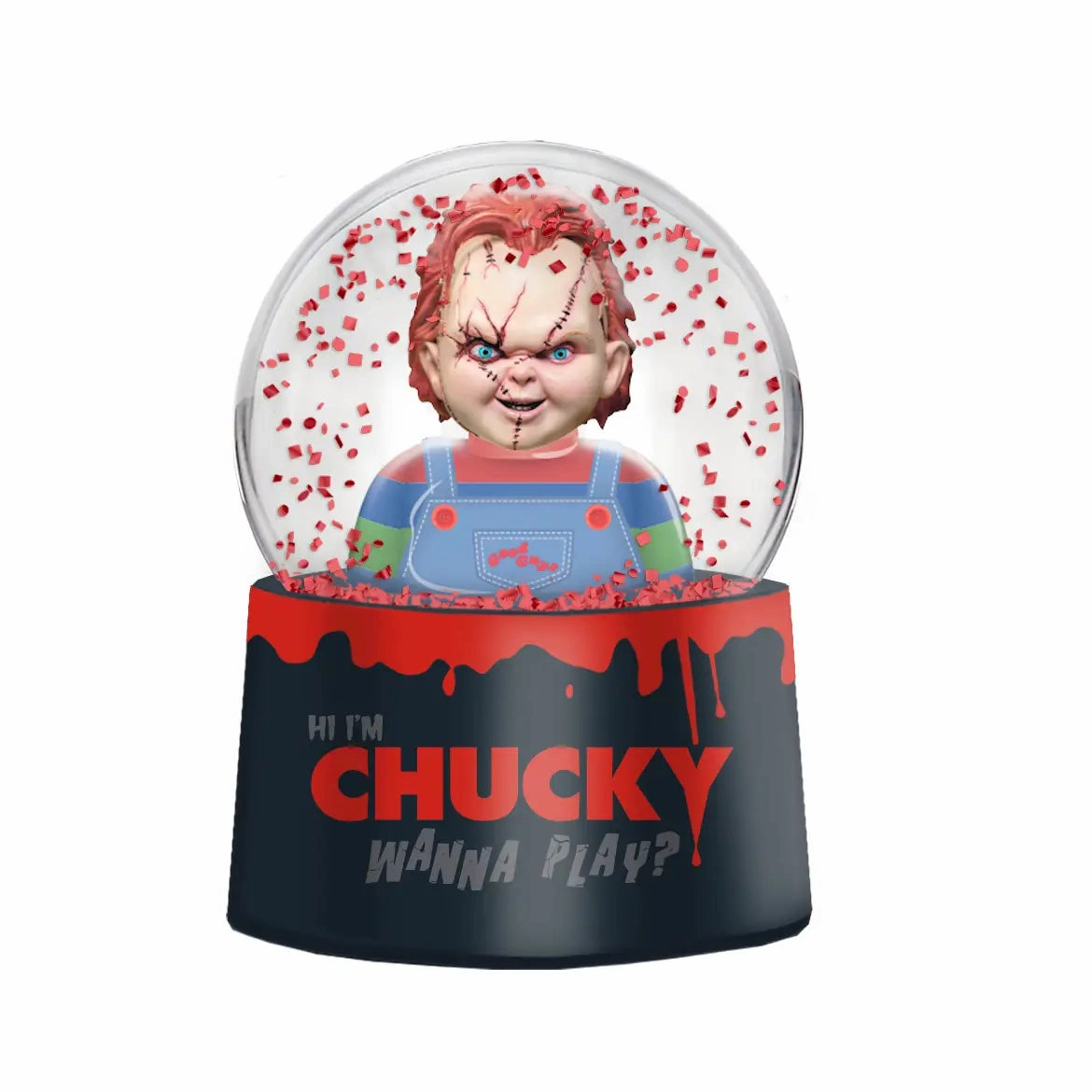 Chucky Wanna Play Blood Dripping 45mm Snow Globe Mysterious Designs Charming Displays