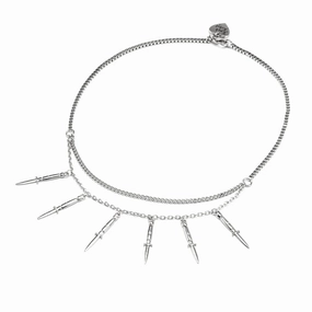 Charming Ornaments Switchblade Double Chain Necklace