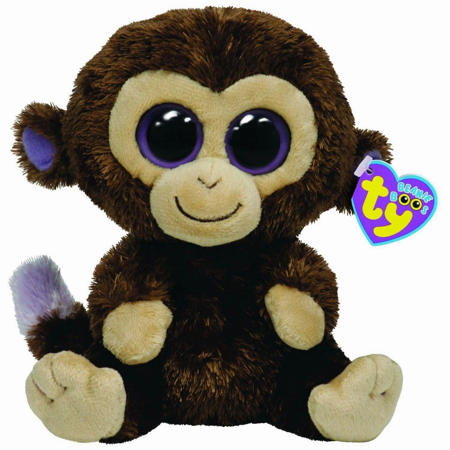 Ty Beanie Boo Coconut The Monkey Plush 25cm Shockproof Build