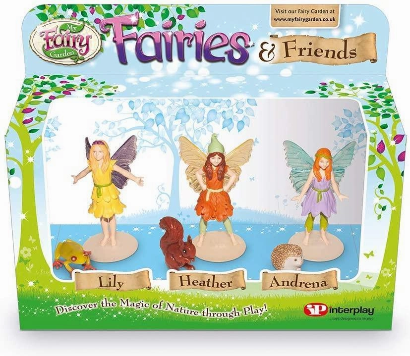 Consultant Grade Top Rated My Fairy Garden FG203 Fairies and Friends 3-Pack Figurines