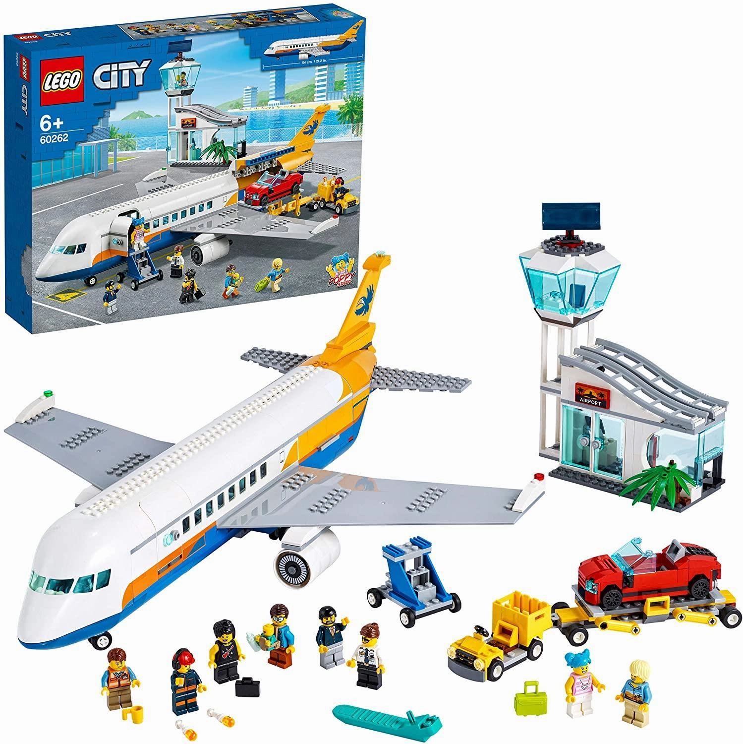LEGO CITY 60262 Airport Passenger Airplane Playset Procedural Animation