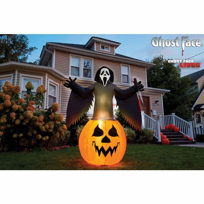 Ghost Face Pumpkin Lawn Inflatable Frightening Props Fantastic Supplies