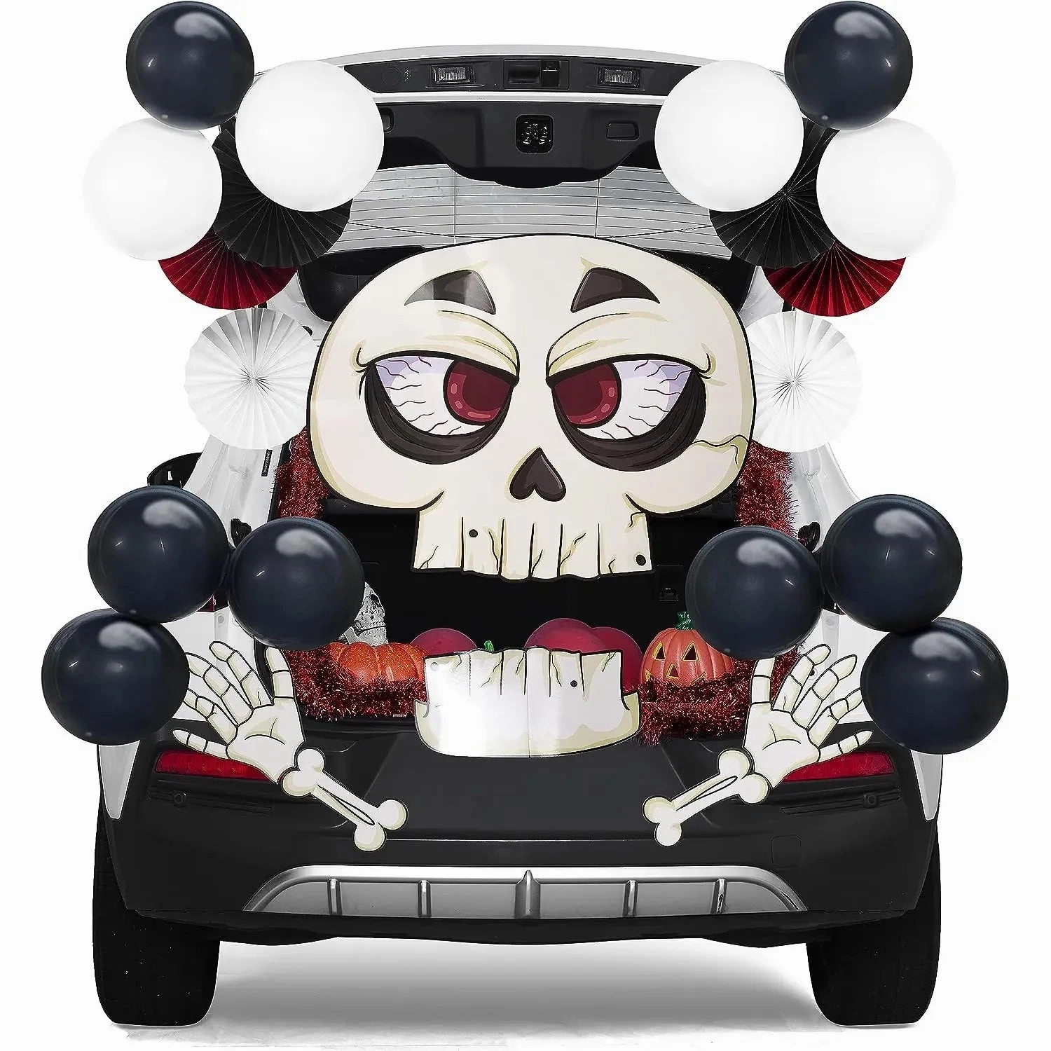 JOYIN Halloween Trunk or Treat Car Decorations Kit with Skeleton Design Creepy Party Monster Designs
