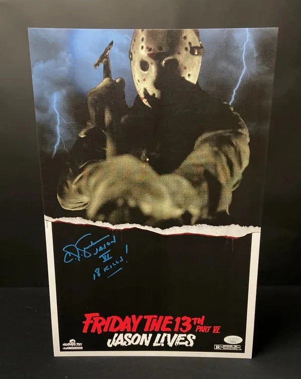 Fantastic Masks CJ Graham Signed Friday the 13th Part 6 Jason Lives 11X17 Nightmare Toys Exclusive Art Print - JSA Certified