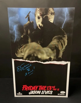 Fantastic Masks CJ Graham Signed Friday the 13th Part 6 Jason Lives 11X17 Nightmare Toys Exclusive Art Print - JSA Certified