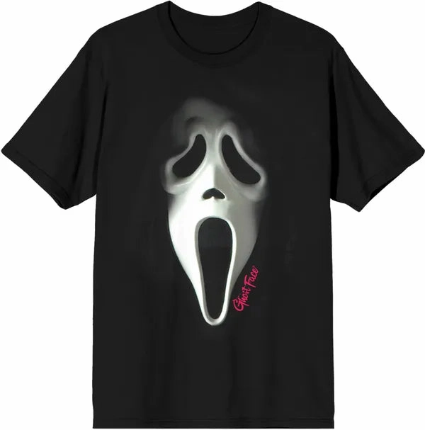 Ghoulish Masks Whimsical Decorations Ghostface With Pink Logo Shirt