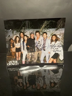 Eerie Ornaments Fantastic Props Felissa Rose and Dave Sheridan Signed Victor Crowley 8x10 Photo (JSA Certified)