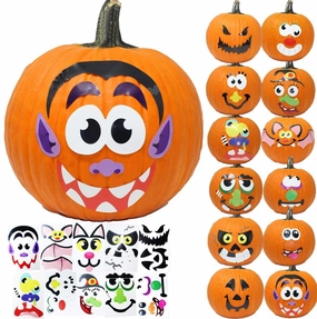Pumpkin Decoration Stickers, 20-pack Enchanting Treats Charming Supplies