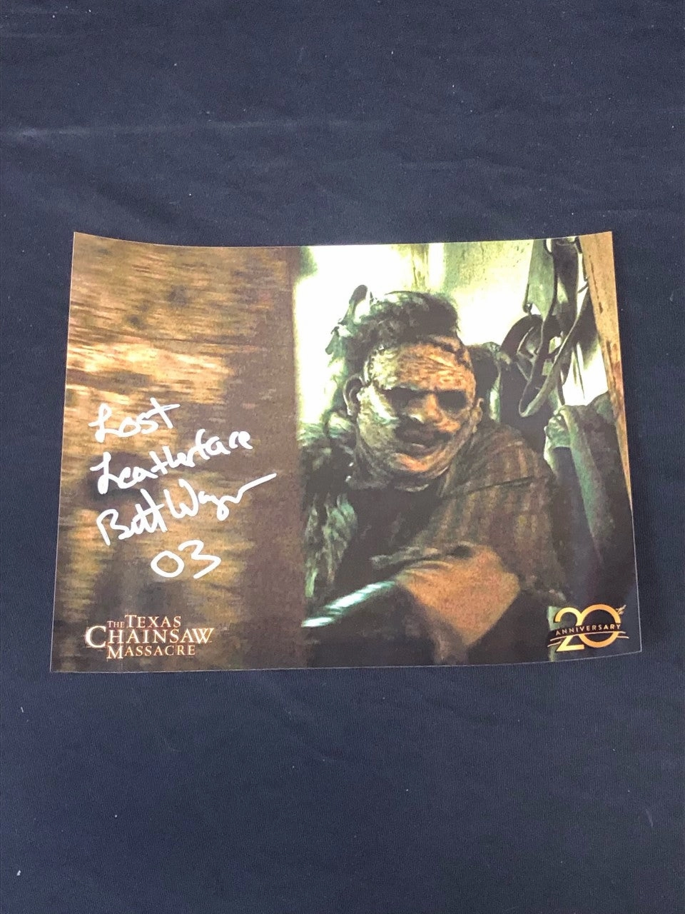 Scary Decor Brett Wagner Signed Texas Chainsaw Massacre 8x10 V1