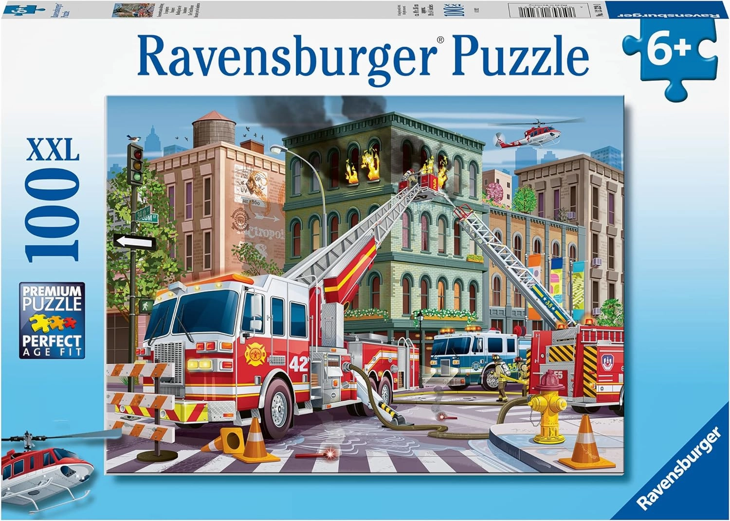 Matching Activity Shape Identification Fire Truck Rescue 100pc Puzzle