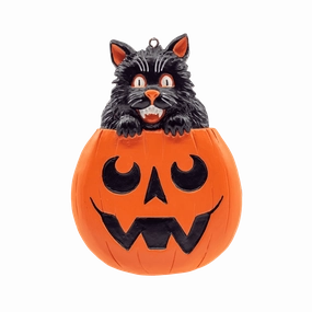 Monster Supplies Flatback Pumpkitty Horrornament