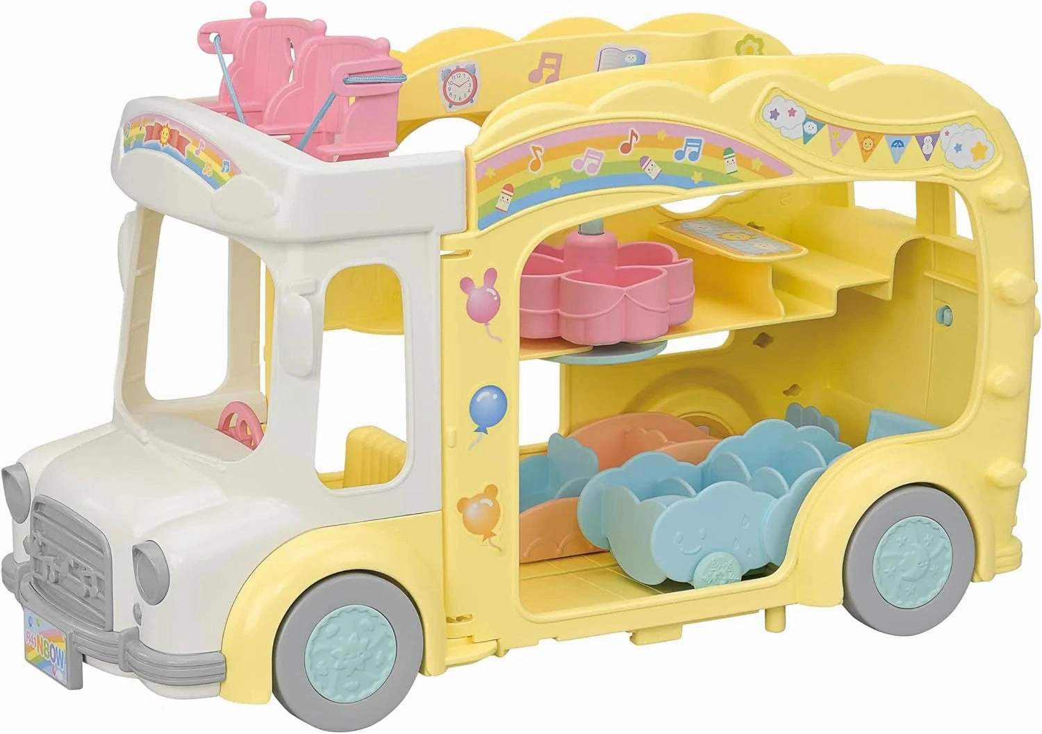 Transparent Development Sylvanian Families 5744 Rainbow Fun Nursery Bus