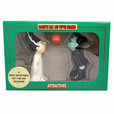 Ghoulish Treats Ghoulish Accents Frankenstein & Bride Halloween Salt & Pepper Shaker Set