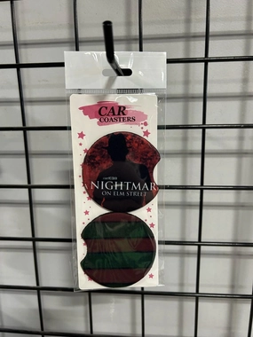 Ghoulish Lights Freddy Sweater Car Coasters