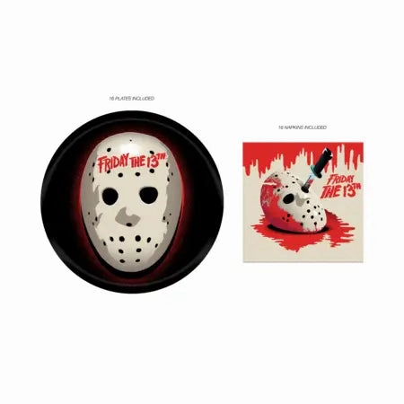 Friday the 13th 32ct Paper Napkin and Plate Party Pack Scary Displays