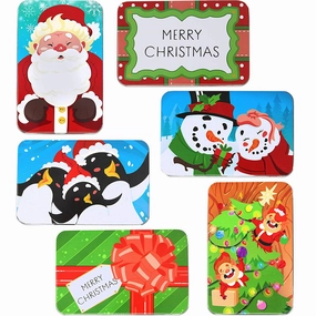 Charming Decorations Enchanting Accents 6 Christmas Gift Card Tin Holders