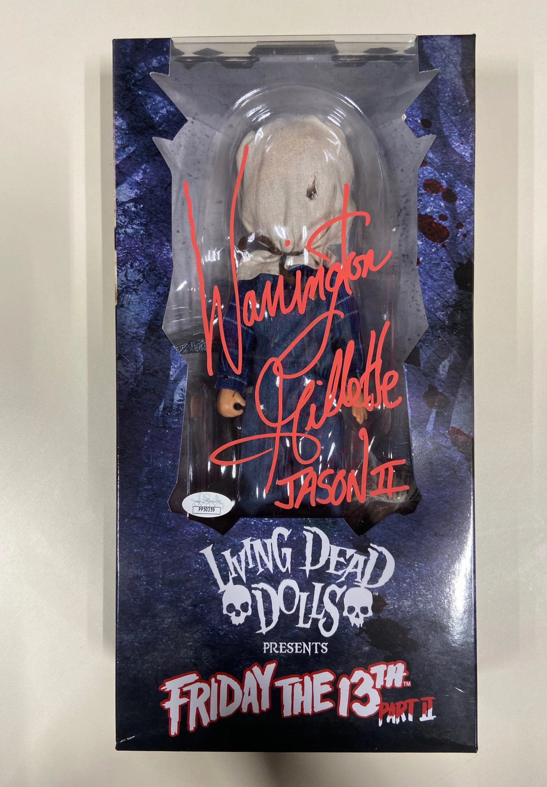 Warrington Gillette Autographed Jason Living Dead Doll (JSA Certified) Playful Crafts Haunted Decorations