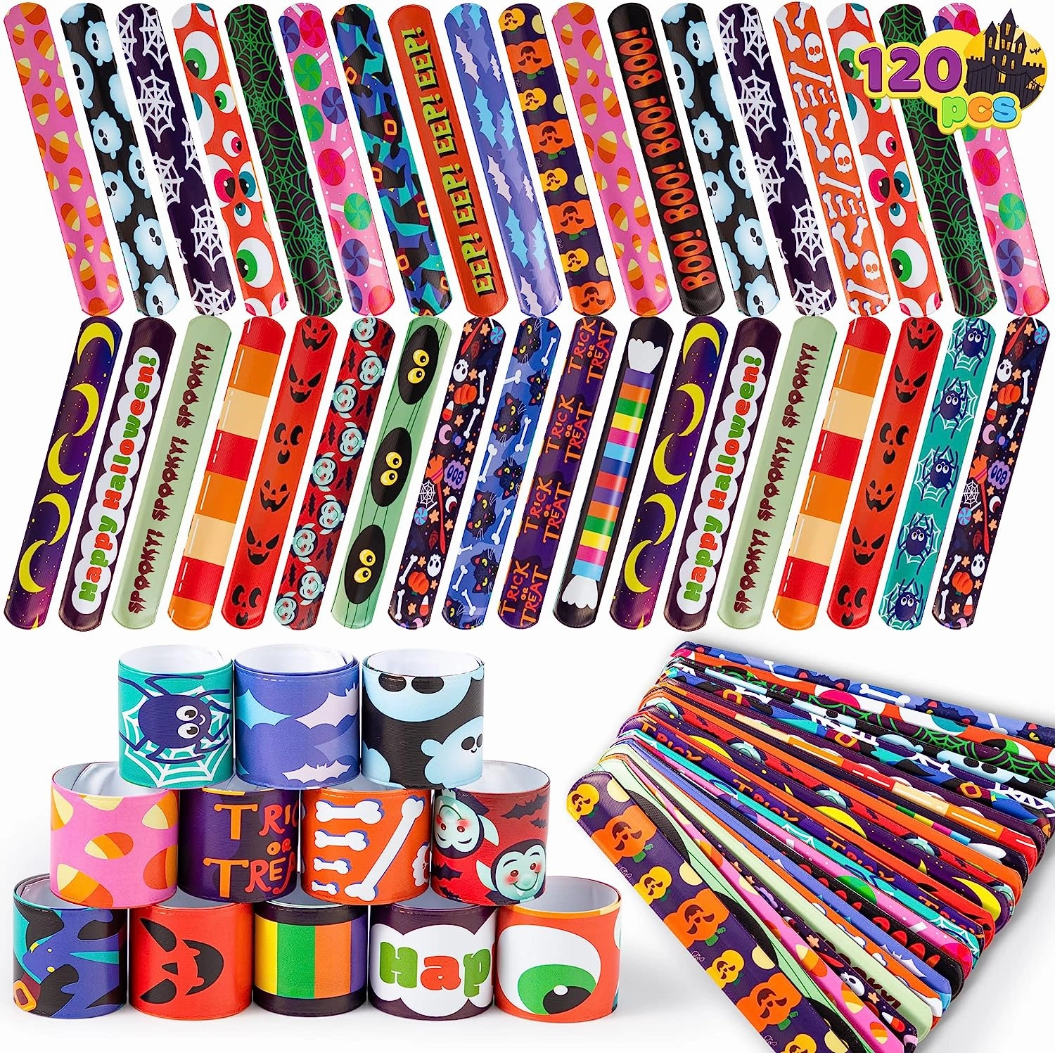 Halloween Slap Bracelets Whimsical designs