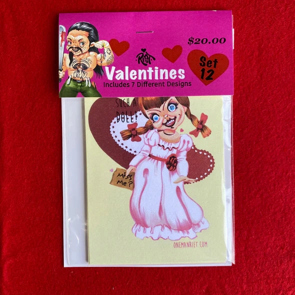 Valentine Cards Set 12 Ghostly Ornaments Frightening Crafts