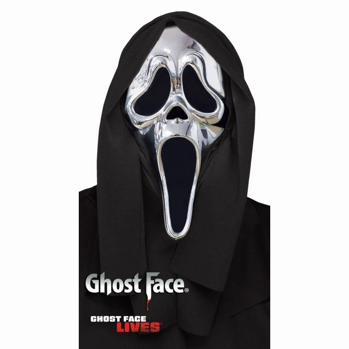 Haunted Displays Ghost Face Chrome Mask
