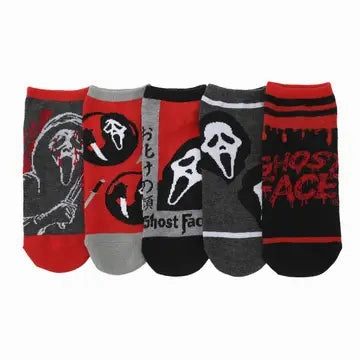 Winter Layering Ghost Face Women's 5 Pair Ankle Socks