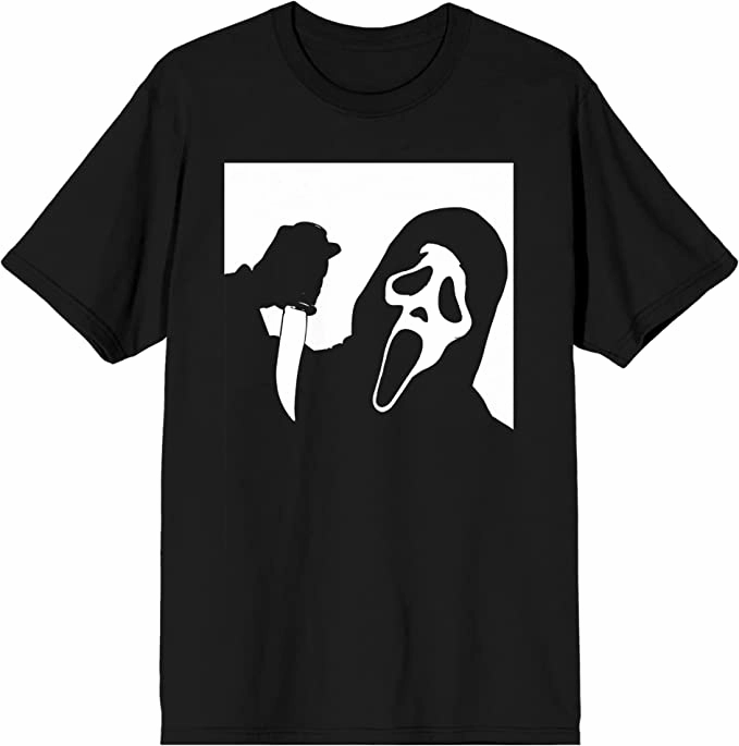 Scary Party Ghostface Black and White T-Shirt