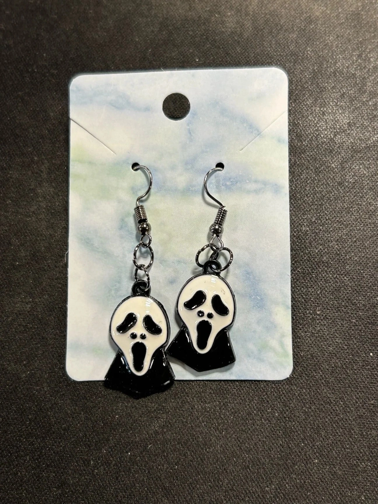 Mysterious Supplies Whimsical Masks Ghostface Earrings