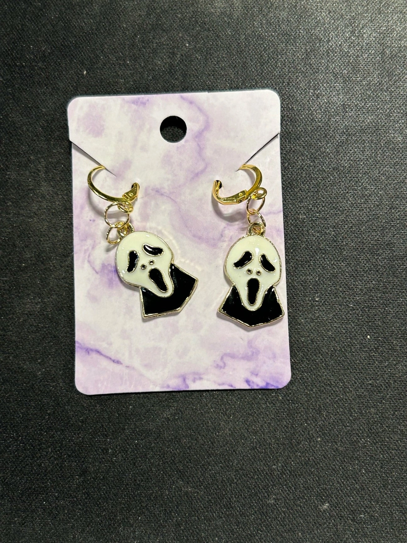 Spooky Decorations Ghoulish Party Ghostface Earrings