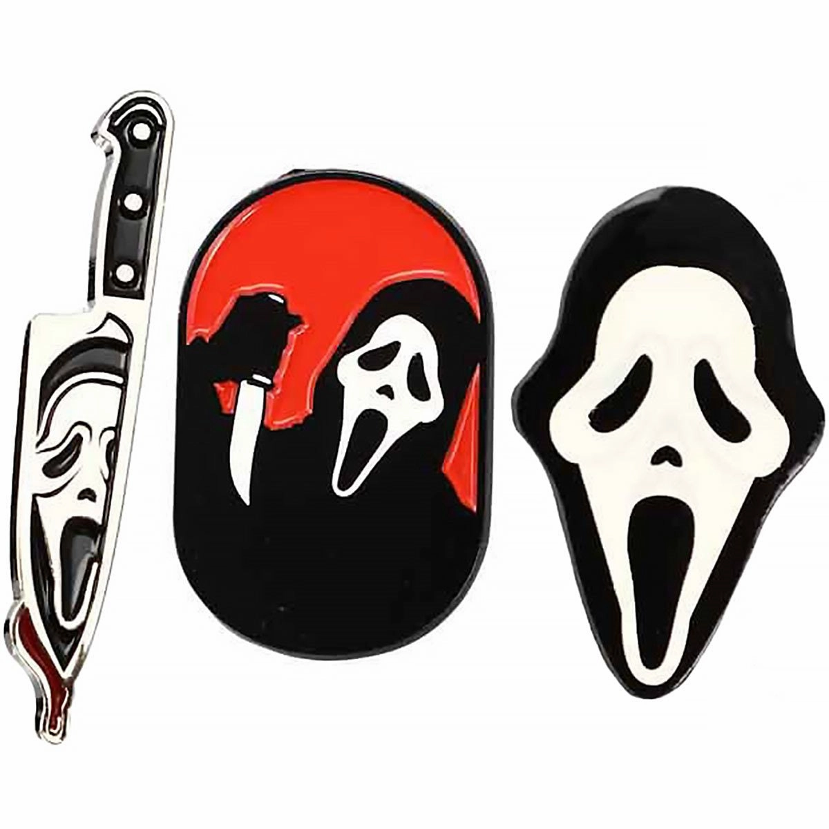 Ghostface Slasher Variety Pin 3-Pack Fantastic Figures Charming Decorations