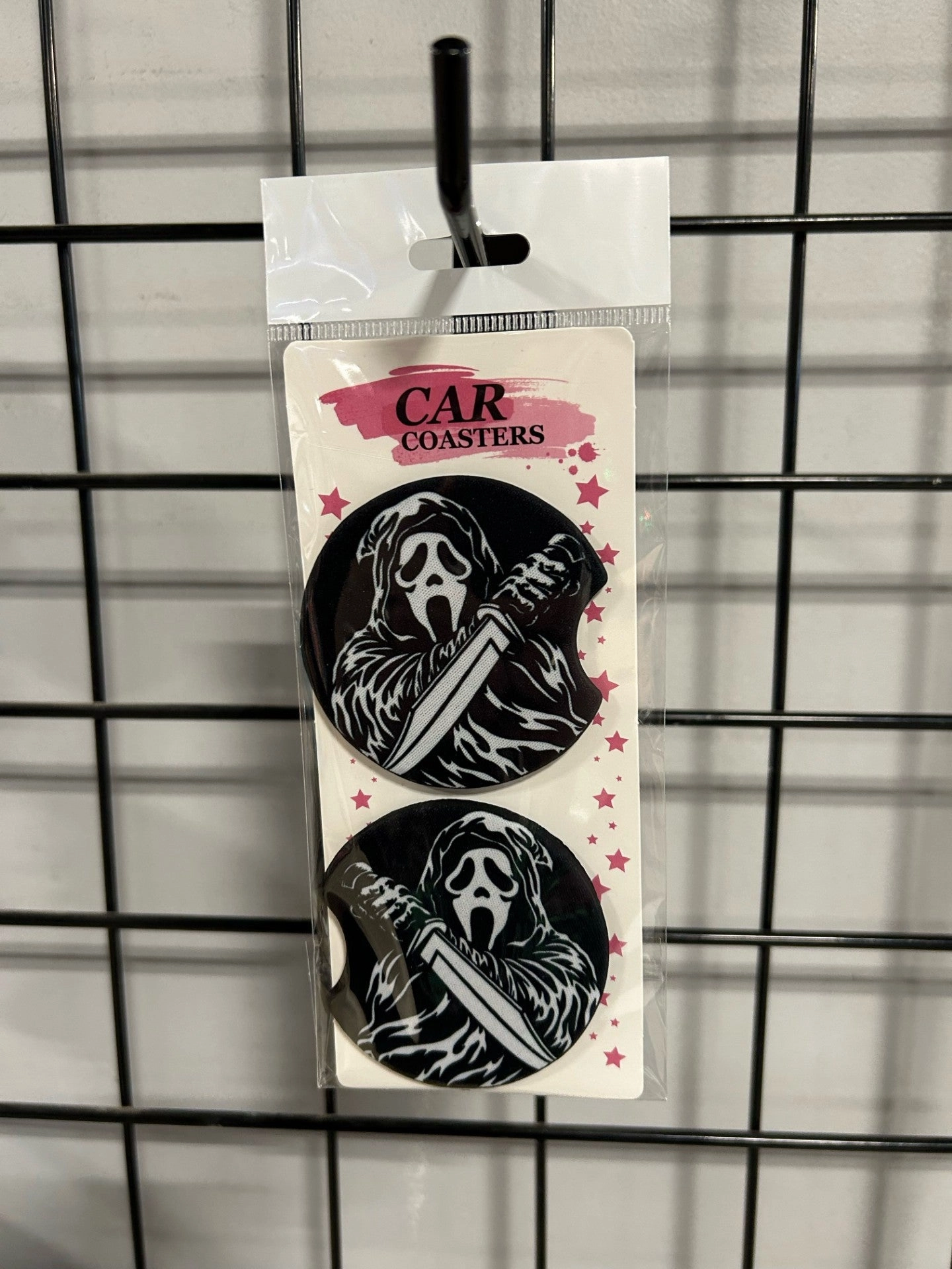 Creepy Displays Creepy Lights Ghostface Stab Car Coasters