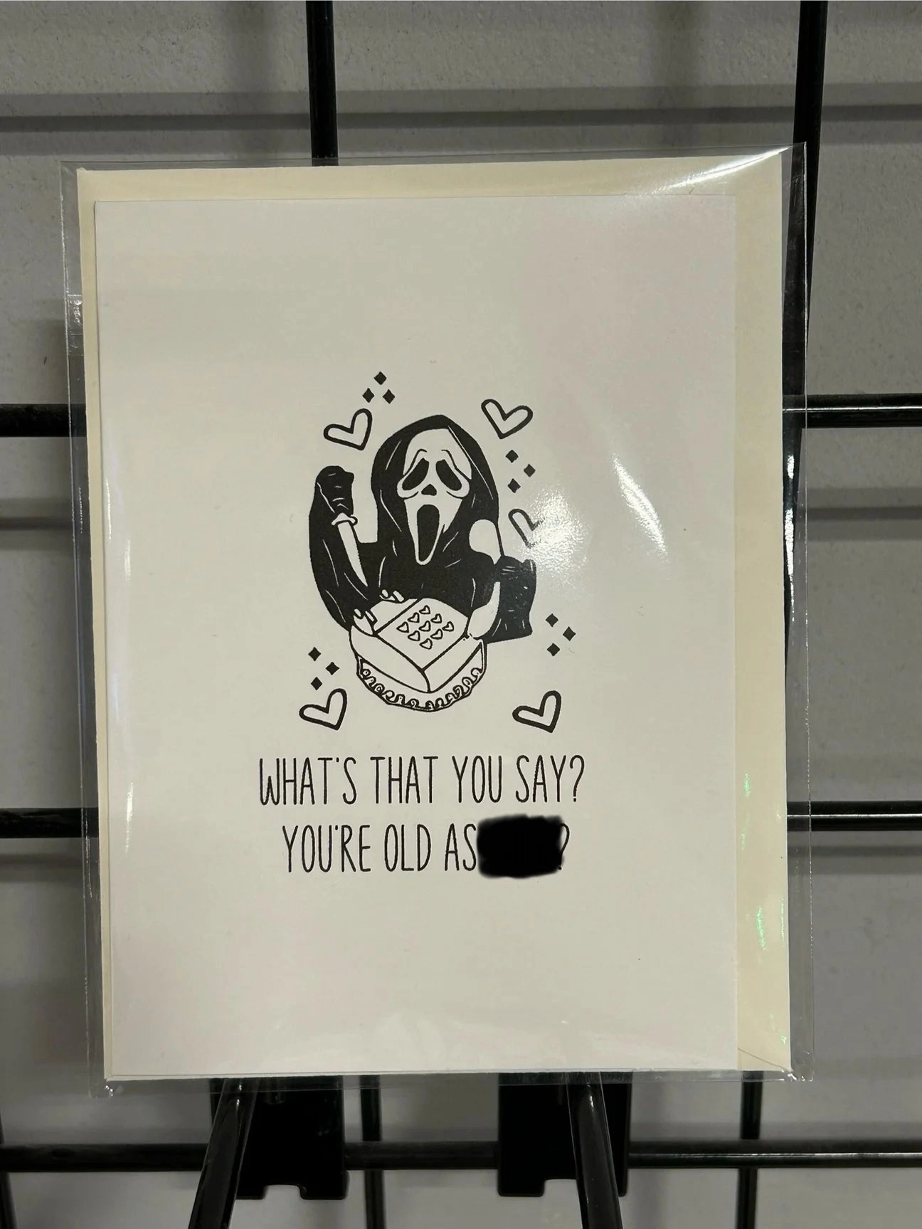 Festive Masks Ghostface Whats That You Say? Card