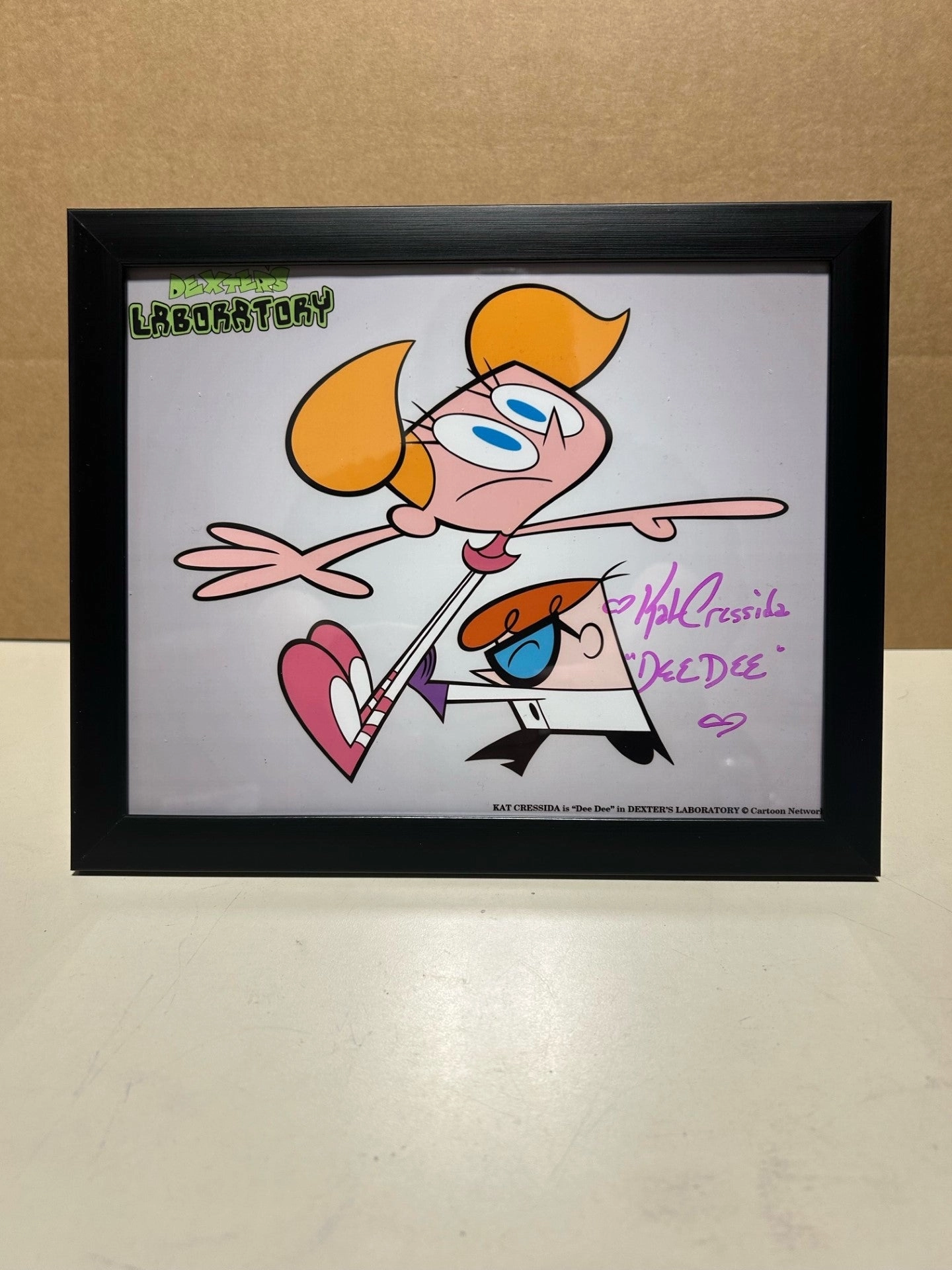 Kat Cressida Signed Dexter's Laboratory 8x10 V2 Framed Monster Displays Mystical Treats
