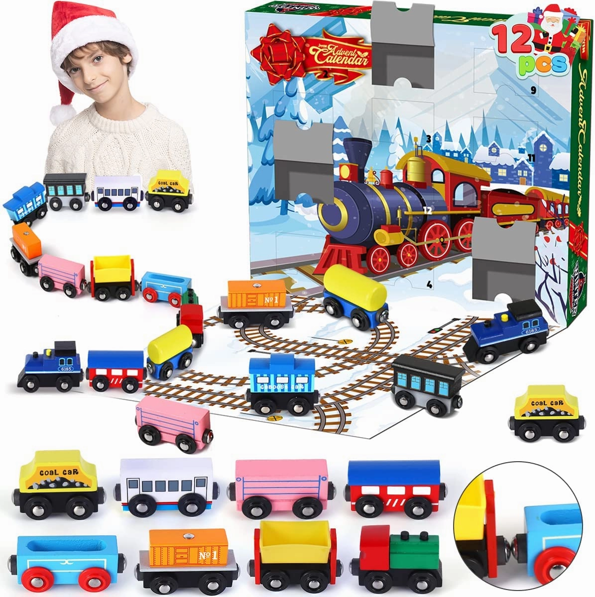 Advent Calendar Wooden Train Fantastic Designs