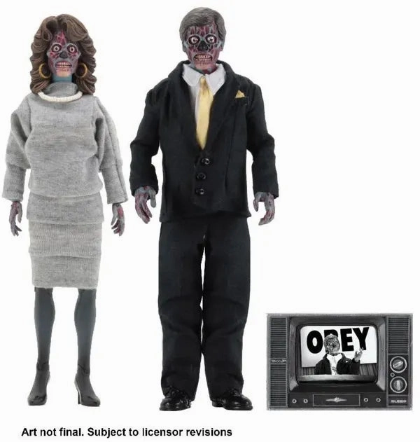 They Live - 8" Clothed Action Figure - 2 Pack Ghoulish Designs Ghostly Decor