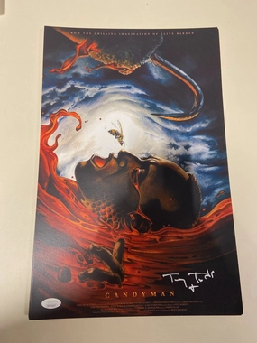 Tony Todd Autographed Candyman 11x17 Print (V5) Eerie Accents Frightening Lights