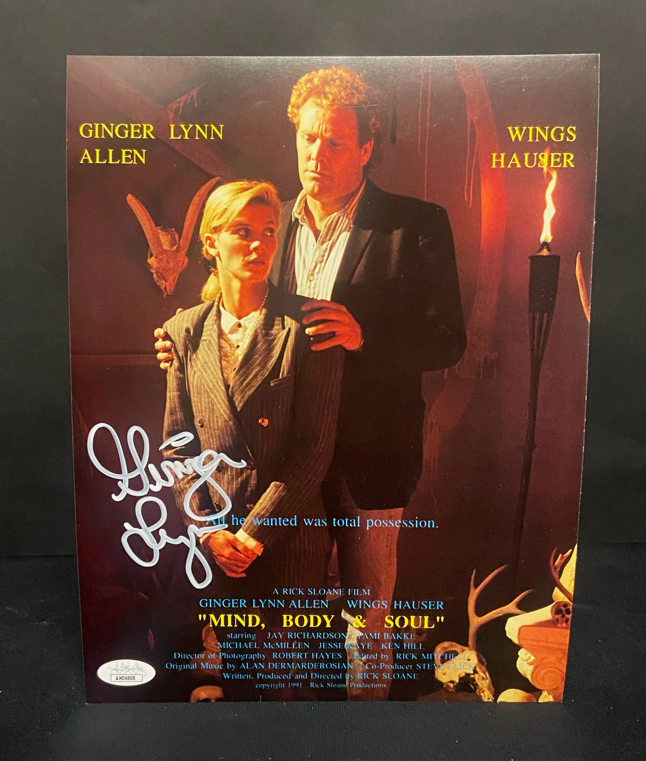 Ginger Lynn Signed Mind Body and Soul 8x10 Photos Frightening Props