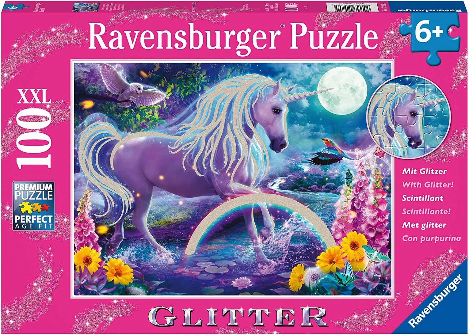 Child Tested Composting Kit Glitter Unicorn 100pc Puzzle