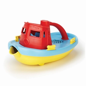 Onyx Black Bold Hue Green Toys Baby's Tugboat - Red/Blue