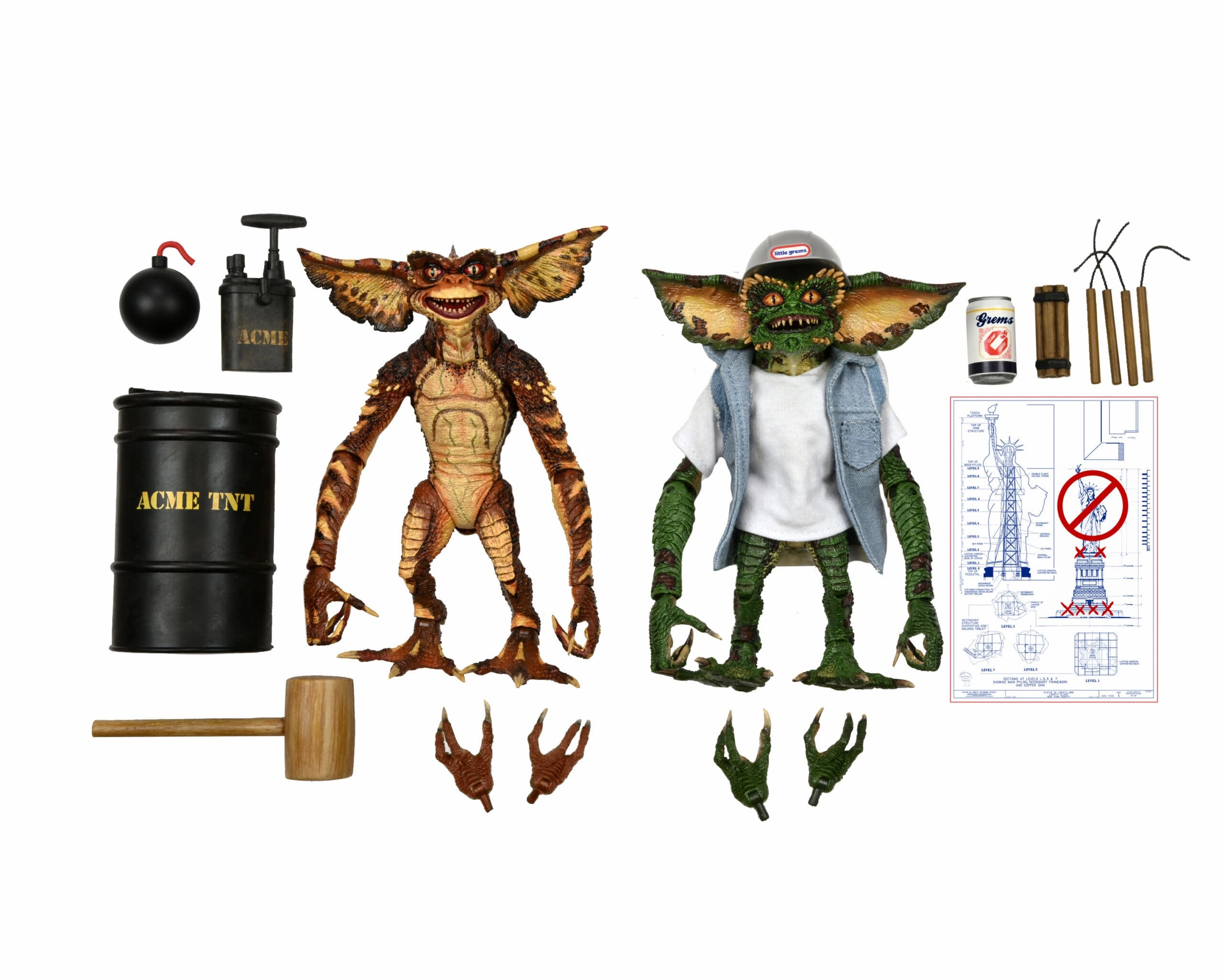 Gremlins 2 Action Figure 7?? Scale ?C Ultimate Demolition Gremlin 2-Pack Mysterious Props Enchanting Crafts
