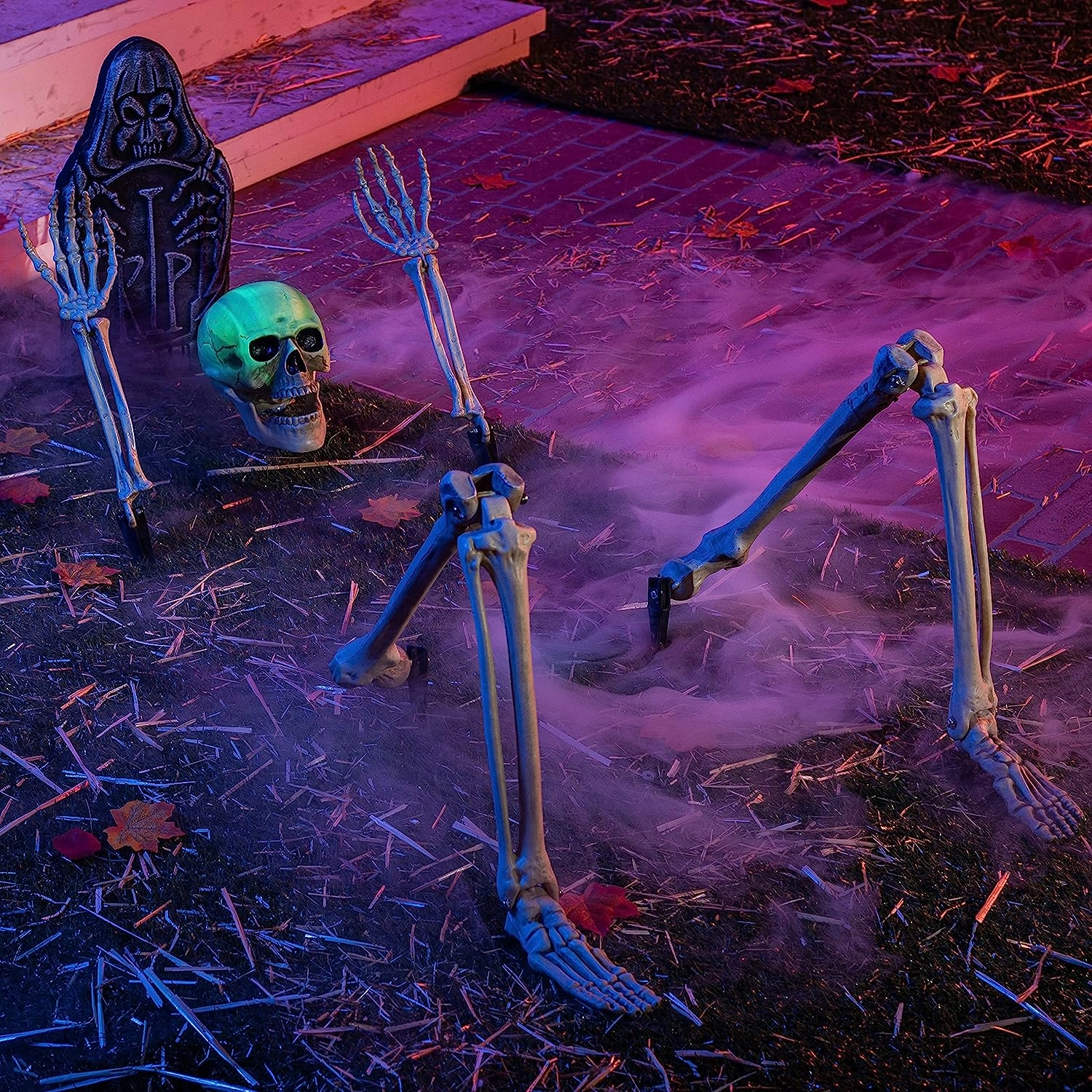 Groundbreaker Stakes with Lights, 5 Pcs Haunted Accents Playful Accents