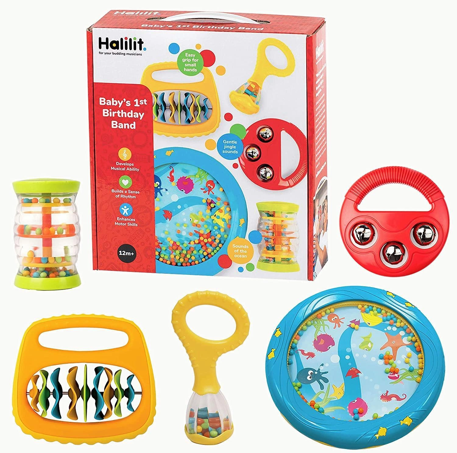 Racing League Halilit Baby's First Birthday Band Musical Instrument Gift Set